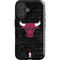 NBA Chicago Bulls Black Distressed iPhone 16 Impact Case